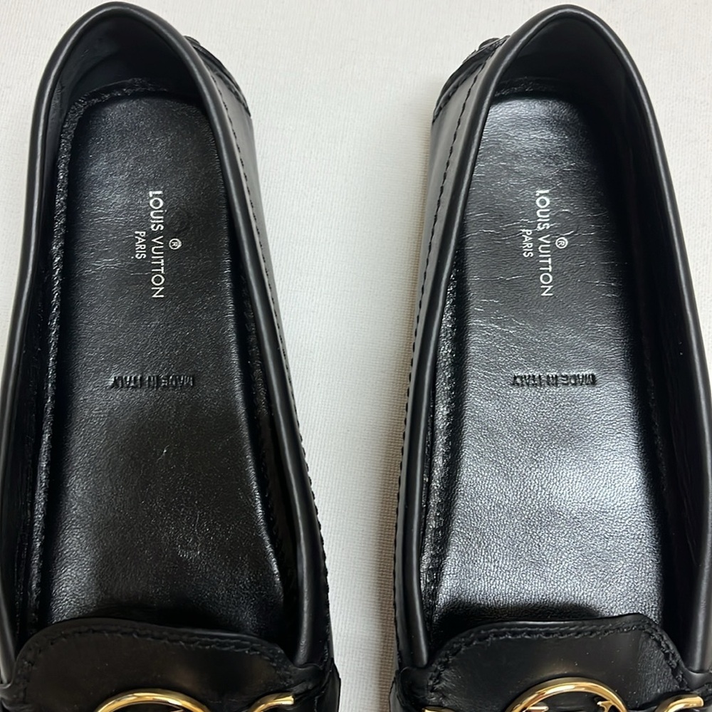 Louis Vuitton black leather driving loafers - Picture 2 of 15